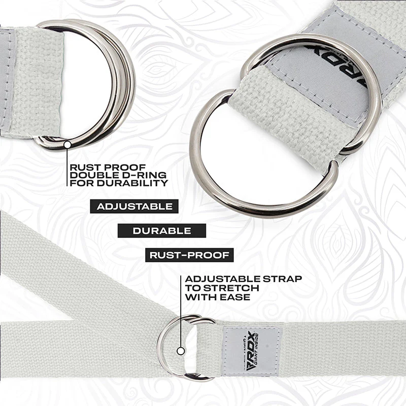 RDX P8 Sangle De Yoga Antidérapante En Coton Avec Boucle En D En Acier Inoxydable - Image 32