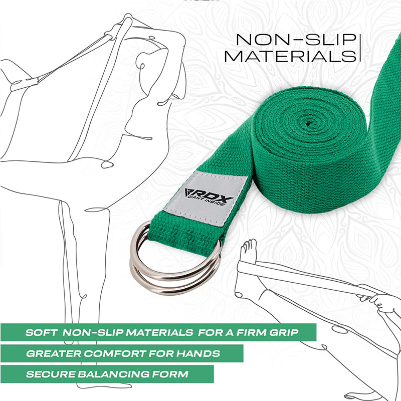 RDX P8 Sangle De Yoga Antidérapante En Coton Avec Boucle En D En Acier Inoxydable - Image 55