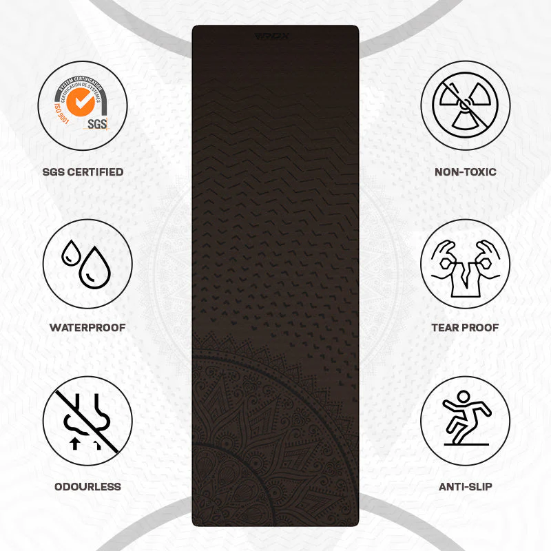 RDX D1 6mm Tapis De Yoga En Caoutchouc TPE - Image 3