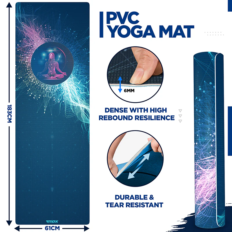 RDX D10 Iris 6mm PVC Tapis de Yoga - Image 6
