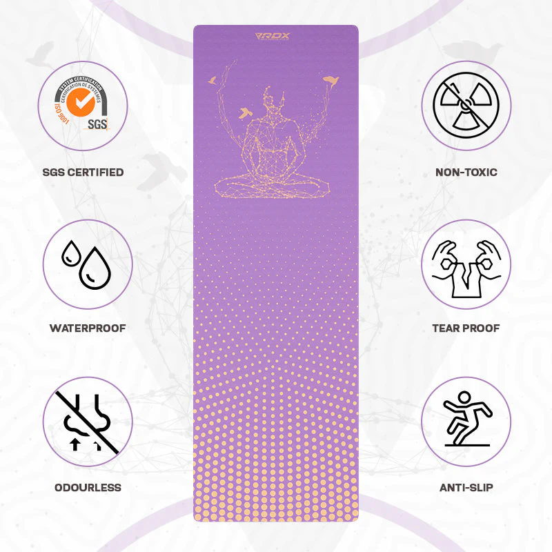 RDX D2 6mm Tapis De Yoga En Caoutchouc TPE - Image 3