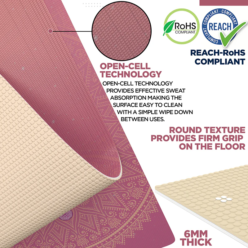RDX D3 Iris 6mm PVC Tapis de Yoga - Image 5