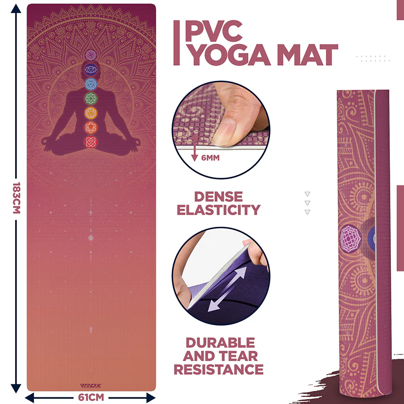 RDX D3 Iris 6mm PVC Tapis de Yoga - Image 6