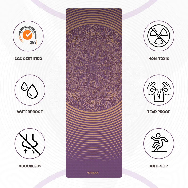 RDX D3 6mm Tapis De Yoga En Caoutchouc TPE - Image 3