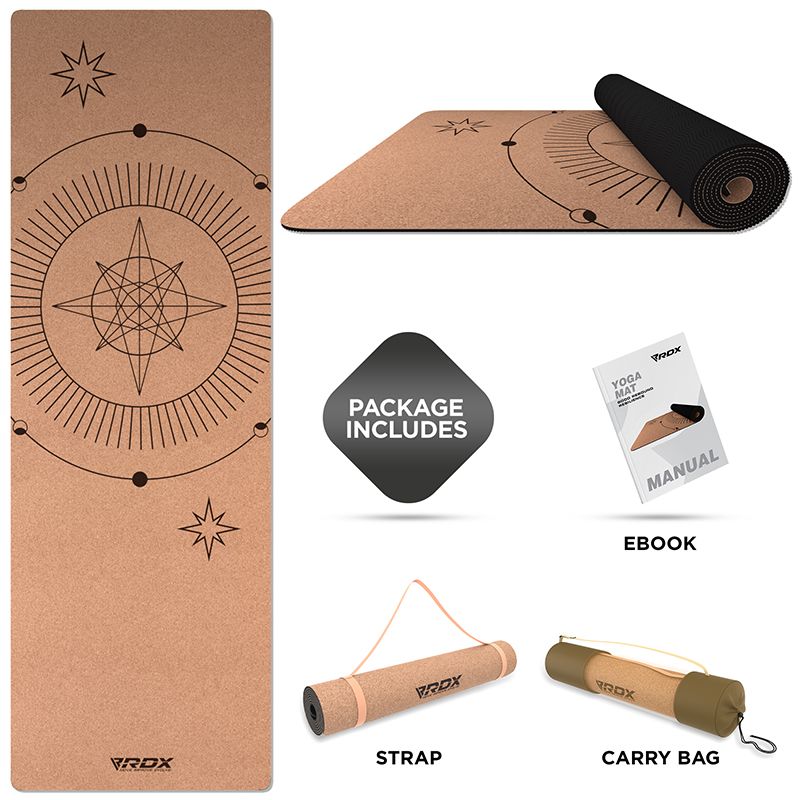 RDX D6 Tapis de yoga en liège 6 mm - Image 2