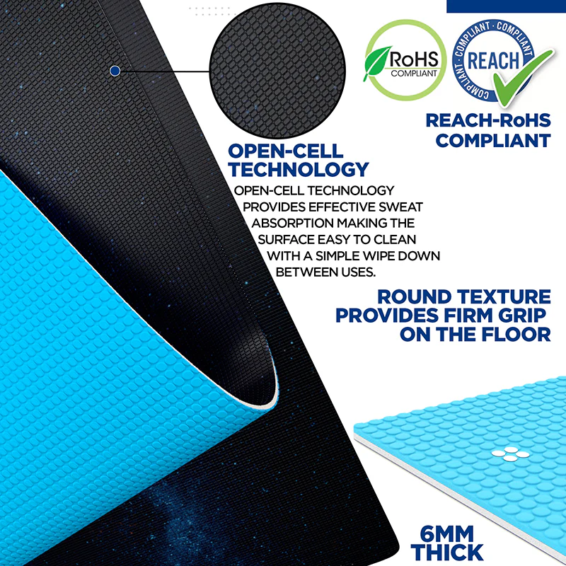 RDX D7 Iris 6mm PVC Tapis de Yoga - Image 5