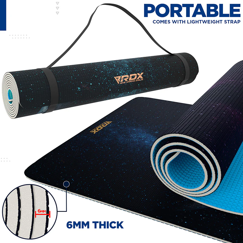 RDX D7 Iris 6mm PVC Tapis de Yoga - Image 7