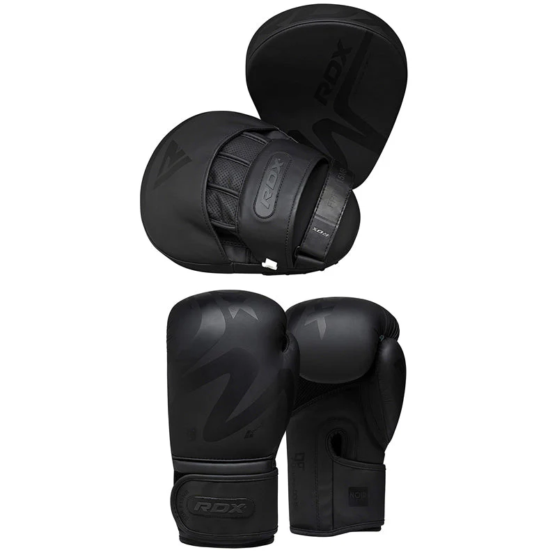 RDX F15 Gants De Boxe Et Pattes D'ours Noir