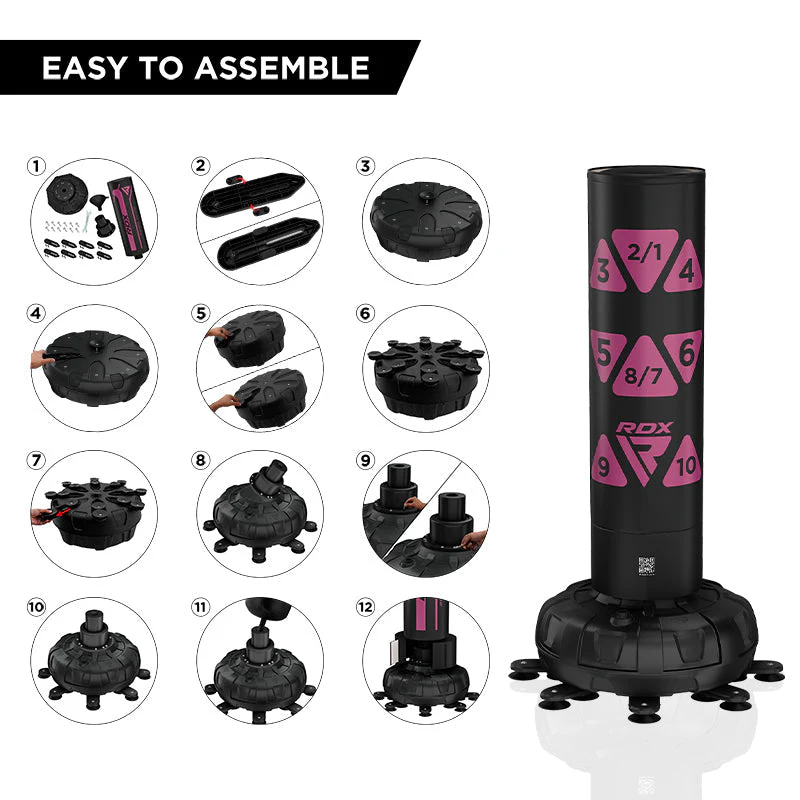 RDX KT Ronin Ensemble Rose Sac de Boxe d’1m83 avec Cibles & Gants  - Image 5