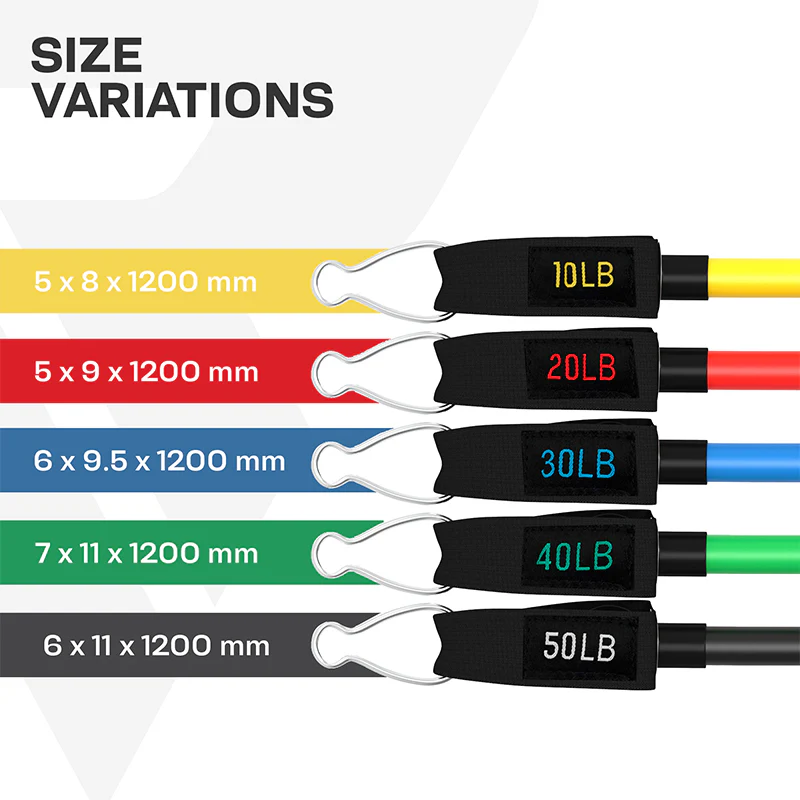 RDX L2 4-en-1 Pro Tubes de Résistance 4.5 à 22.5 kg Avec Poignées - Image 3