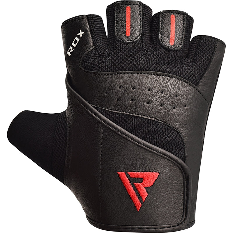 RDX S2 Noir Cuir Gants de Musculation - Image 4