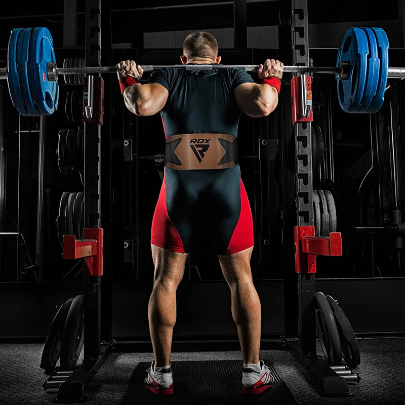 RDX 6 Pouces Marron Cuir Ceinture de Musculation - Image 2
