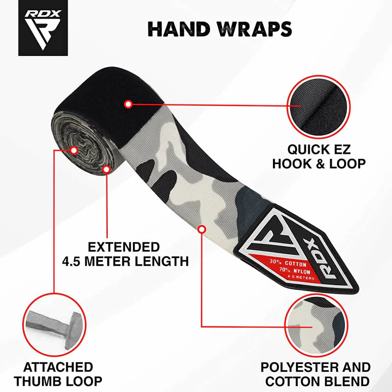 RDX Noir 4.5m Bandes de Boxe - Image 4