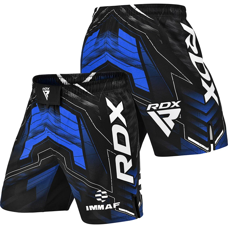 RDX Short d'Entraînement et de Combat MMA Approuvé par l'IMMAF - Bleu - Image 4