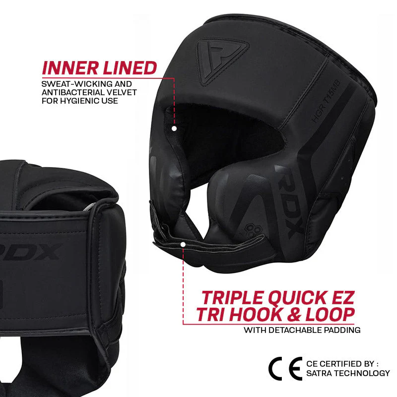 RDX T15 Noir Casque De Boxe - Image 3