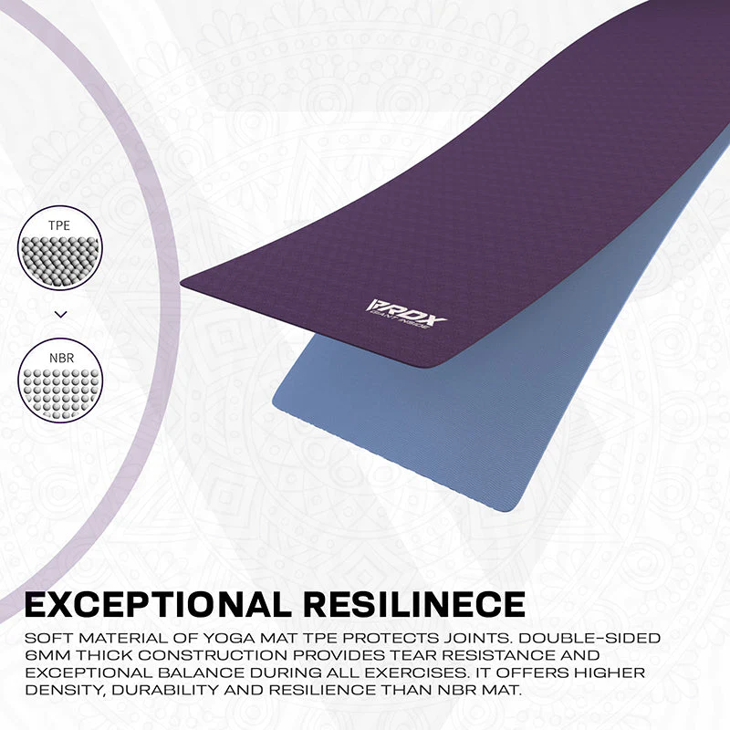 RDX UM 6mm Tapis De Yoga En Caoutchouc TPE - Image 3