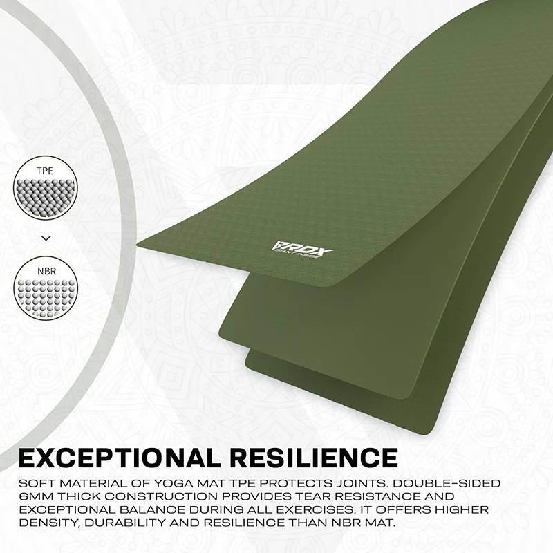 RDX YM 6mm Tapis De Yoga En Caoutchouc TPE - Image 15
