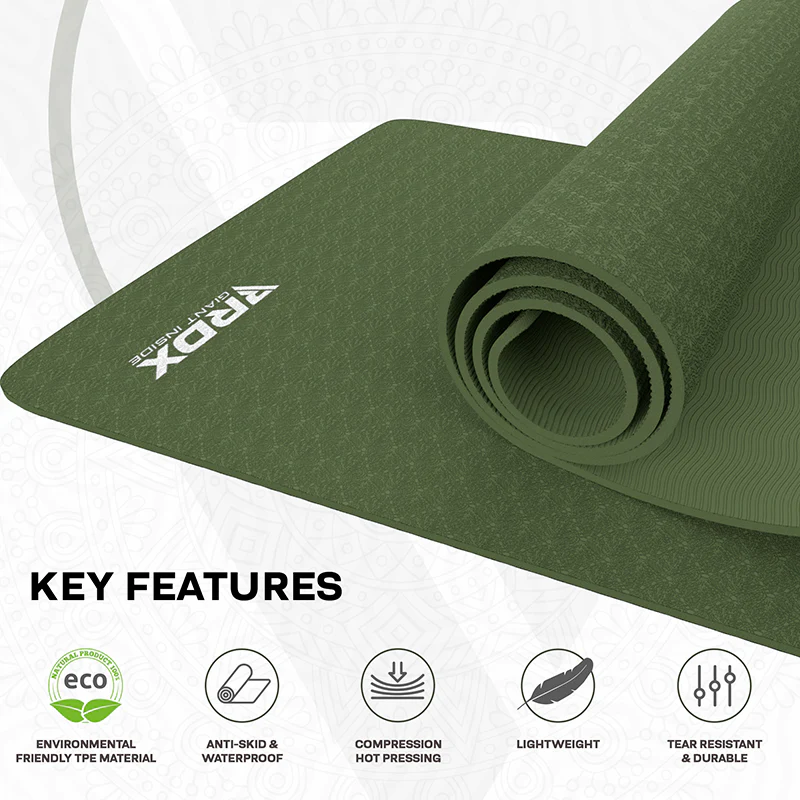 RDX YM 6mm Tapis De Yoga En Caoutchouc TPE - Image 18