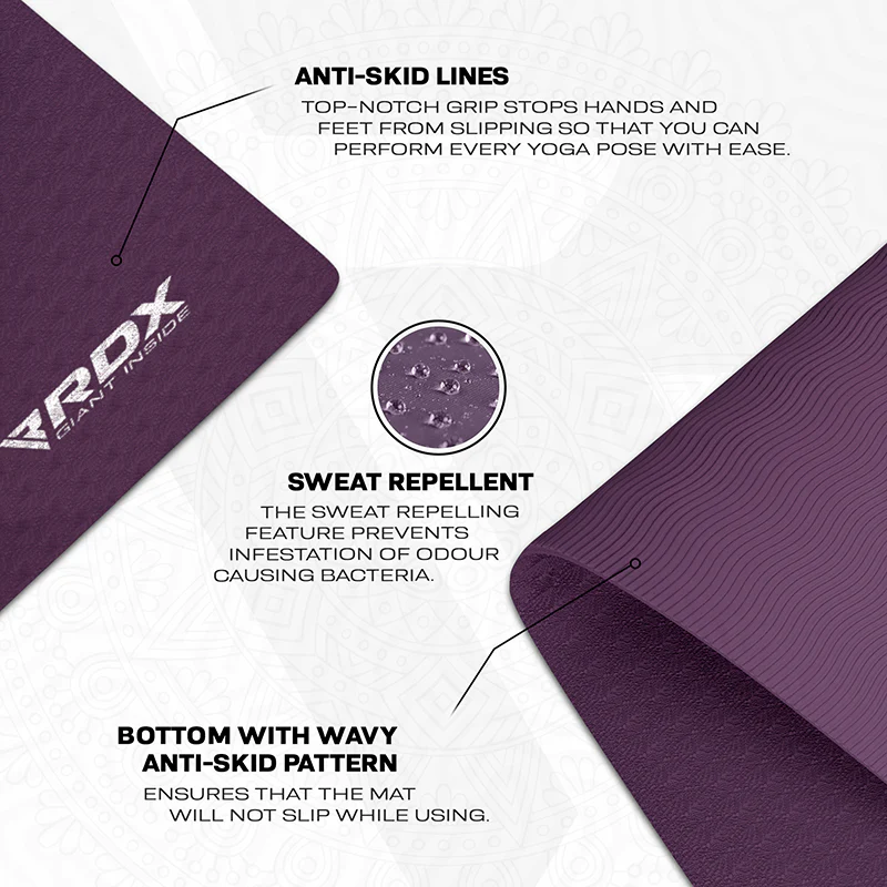 RDX YM 6mm Tapis De Yoga En Caoutchouc TPE - Image 25