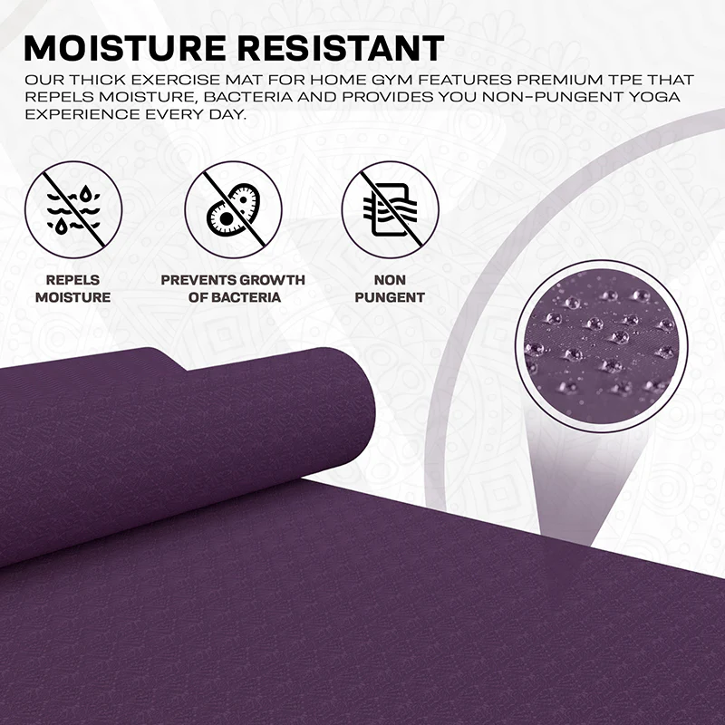 RDX YM 6mm Tapis De Yoga En Caoutchouc TPE - Image 30