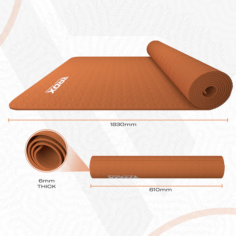 RDX YM 6mm Tapis De Yoga En Caoutchouc TPE - Image 37