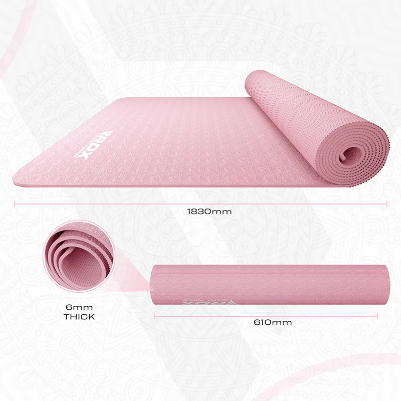RDX YM 6mm Tapis De Yoga En Caoutchouc TPE - Image 46