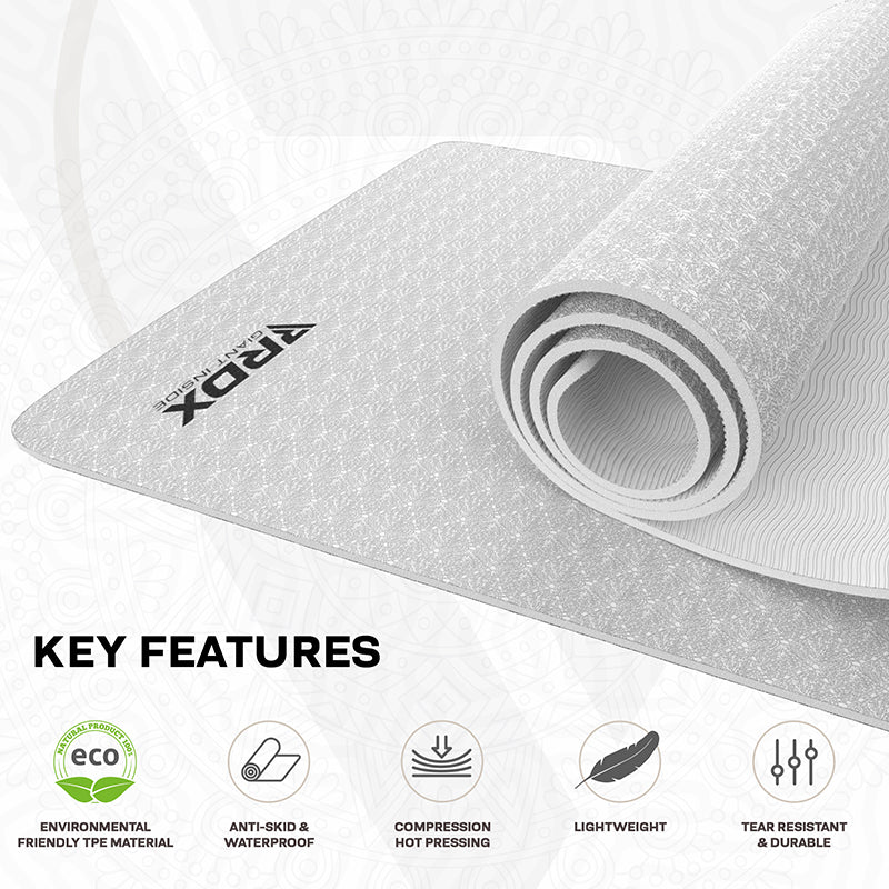 RDX YM 6mm Tapis De Yoga En Caoutchouc TPE - Image 54